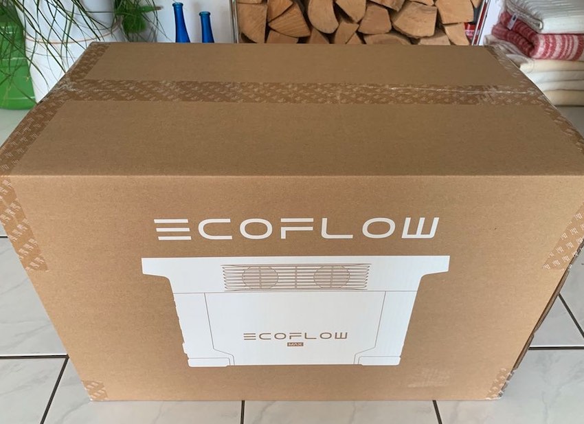 Zusammen mit der Verpackung wiegt EcoFlow Delta Max über 22kg.
