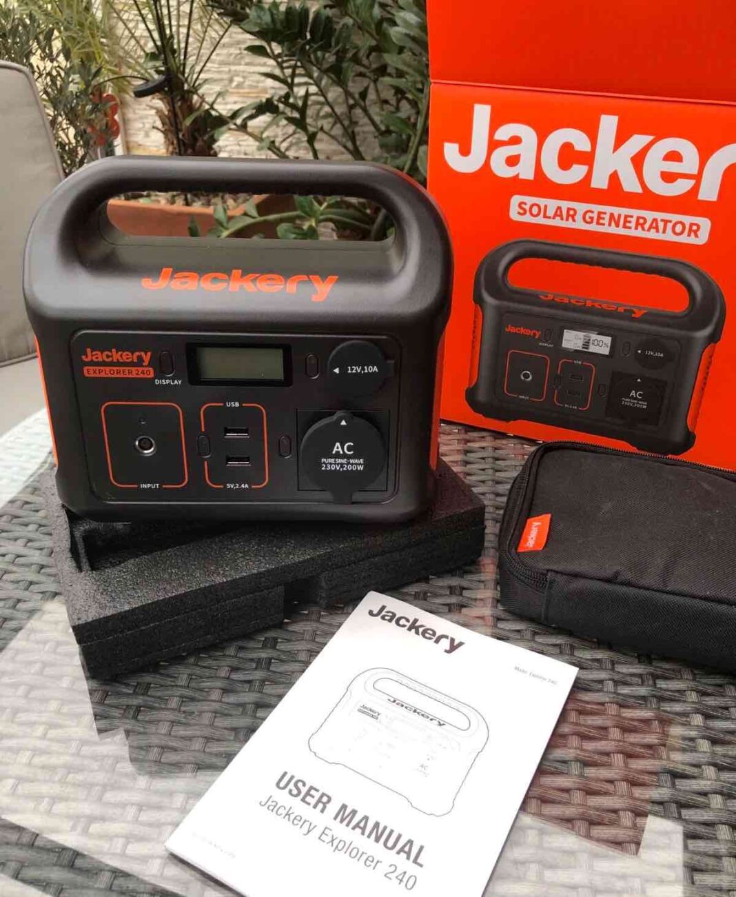 Jackery Explorer 240 Solargenerator Test